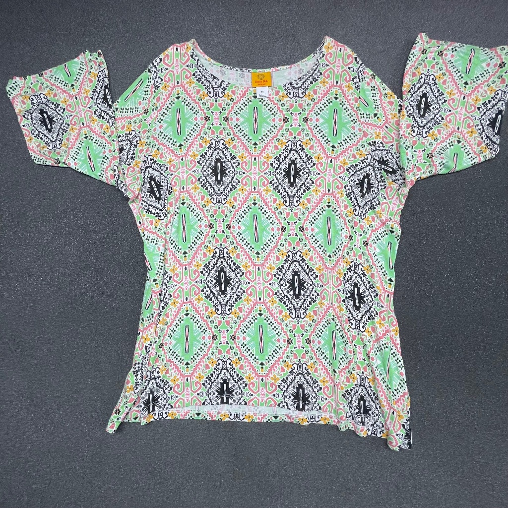 Brand Ruby Rd  Size1x ColorMulti GreenPink Black White